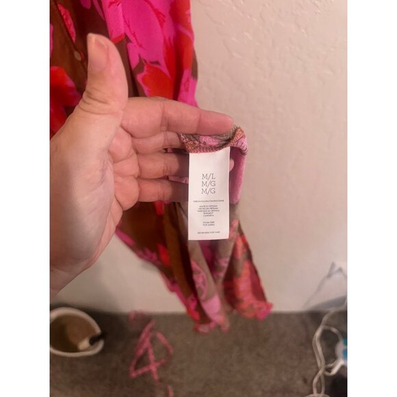 Cabi Pink & Red Tahitian Summer Swim Coverup - Picture 11 of 13